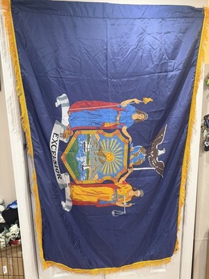 4x6 New York State Excelsior w/ Gold Fringe Flag 4x6 indoor Banner