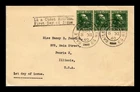 Dr Jim Stamps Ireland First Day Cover 1949 James Clarence Mangan Strip of 3
