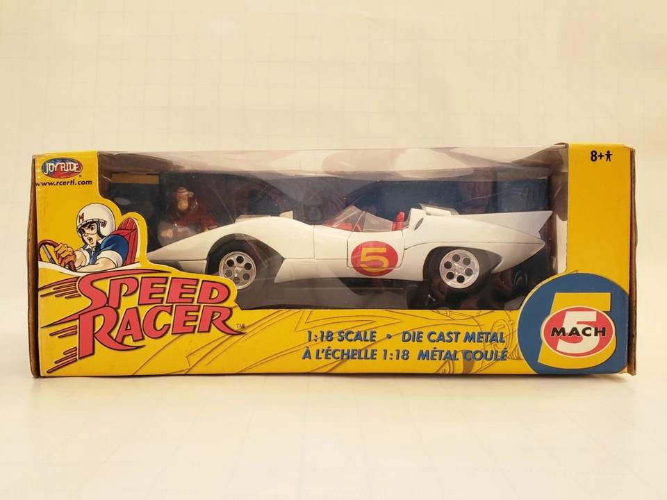Speed Racer Mach 5 Die-Cast Car 1:18 Scale – Joy Ride – Chim Chim Figure – Gift - Image 4 of 4