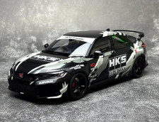 MOTORHELIX 1/18 Honda Civic Type R FL5 HKS Livery Black Diecast Car Model