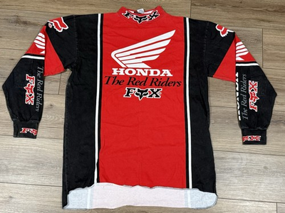 #ad #ad Vintage Fox Racing FX Honda The Red Riders Motocross MotoX Jersey Men#x27;s Size XL $99.99