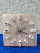 Vtg. Las Vegas Acrylic Lucite Novelty Dice Clock 9" x 9" Made in USA Rare! Works