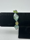 Bracelet Art Glass Bracelet Colorful Beads Toggle Clasp 8"