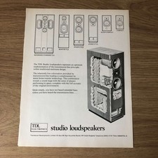 GRAM51 MAGAZINE ADVERT 11X8 THE TDL STUDIO LOUDSPEAKERS