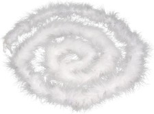 Dxhycc 2 Yards Marabou Feather Boa for Crafts Wedding Party Halloween White