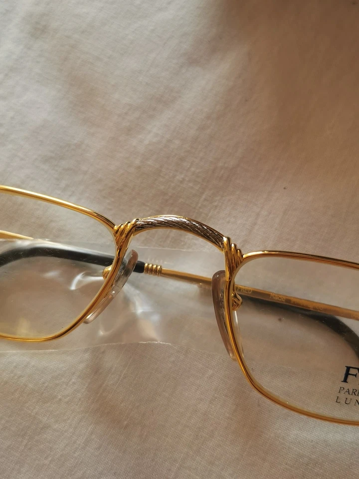 FRED Demi Lune Винтажные роскошные Очки Золотистые Оригинальные с кожаным чехлом, Новые из старых запасов! - Изображение 3 из 4