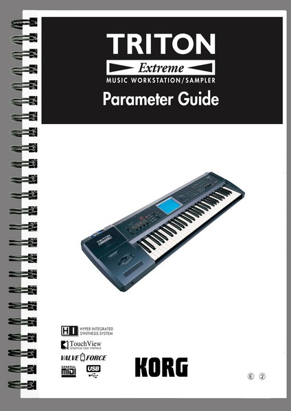 Korg Triton Extreme Parameter  360 Pages - Printed Manual with Protective Covers