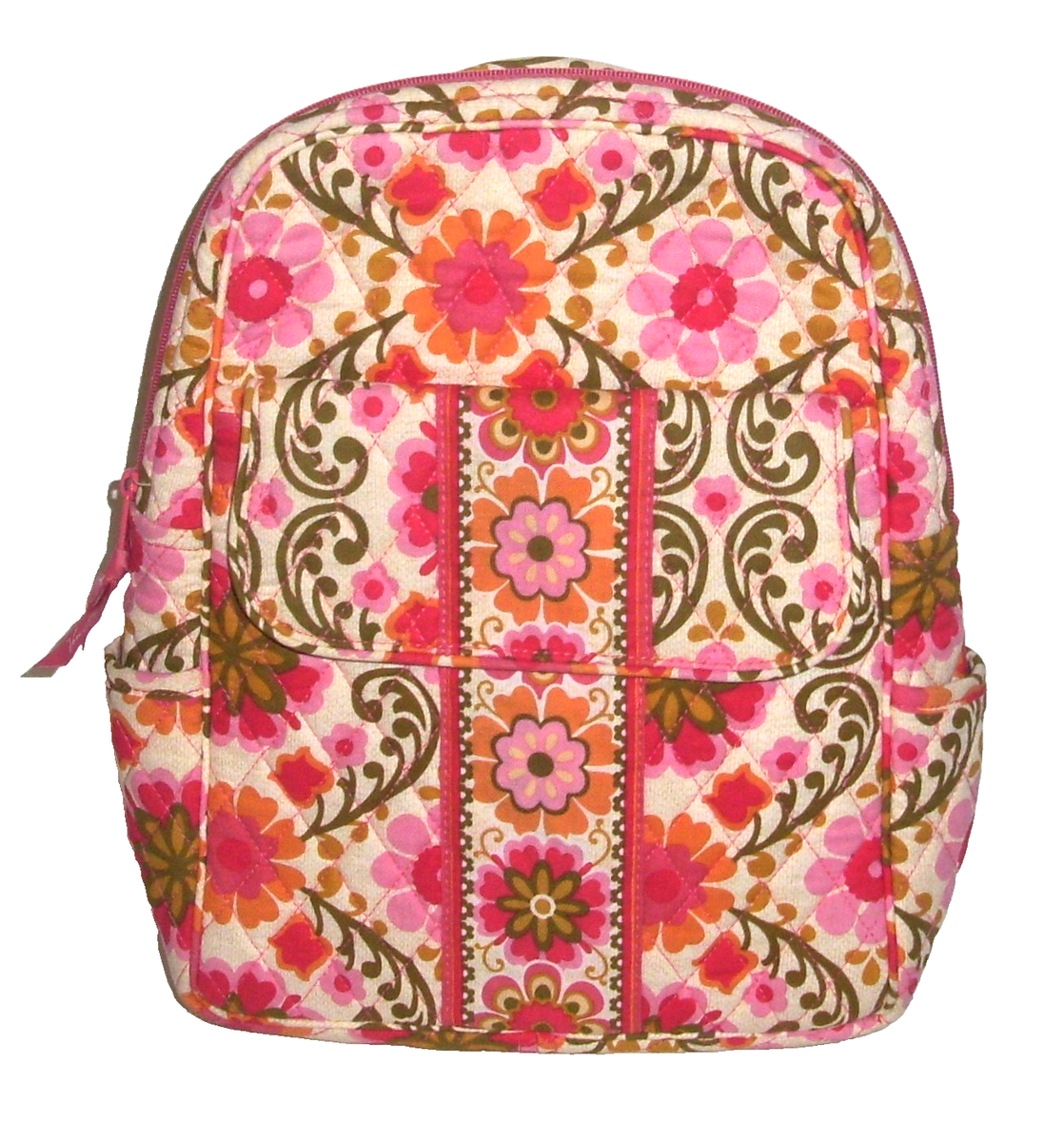 Vera Bradley Pink Orange Floral Backpack 9