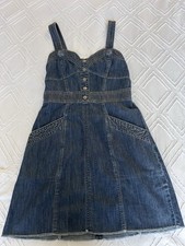 Express Stretch Denim Sweetheart Neckline Western Coastal Festival Beach Size 4