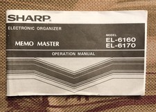 Sharp Electronic Organizer Memo Master Model EL-6160  6170 Operation Manual Onl