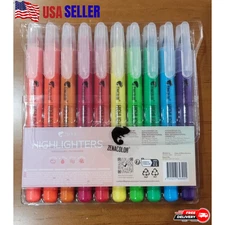 Bible Highlighters No Bleed -Pack of 10 Soft Wax Gel Highlighters,Vibrant Colors