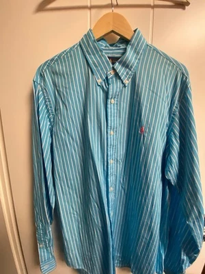 RALPH LAUREN Hemd Hellblau mit Weißen Streifen XL NEU - Bild 1 von 3