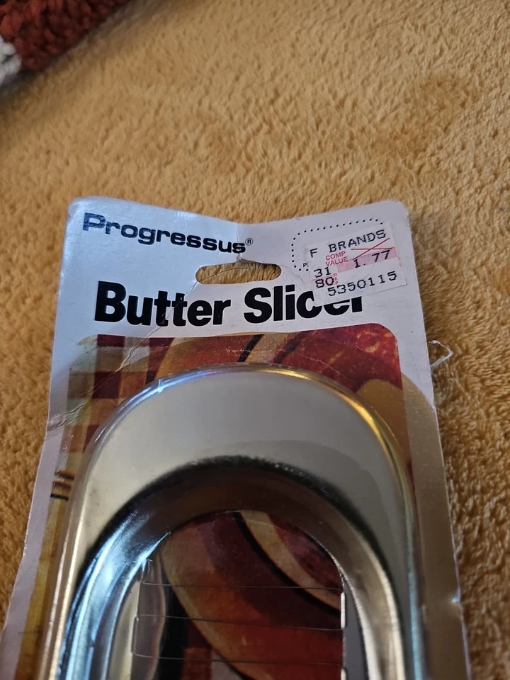Vintage Butter Slicer Progressus 80s Gold Tone Sealed NOS - Image 2 of 4