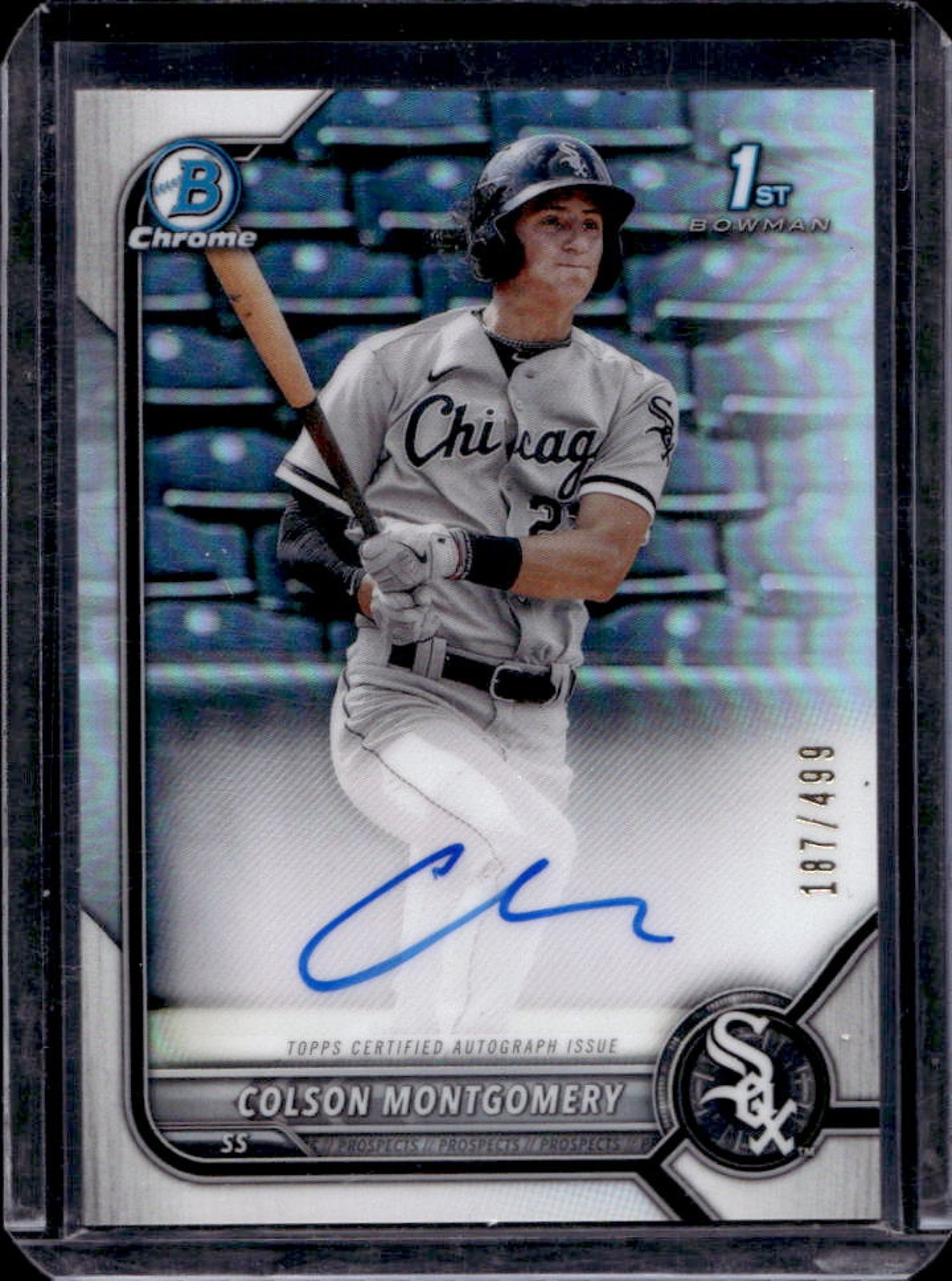 2022 Bowman Colson Montgomery Chrome Auto 1st Refractor #187/499