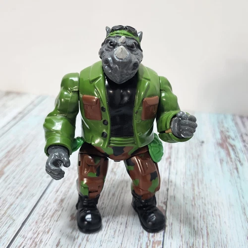 Vintage 1992 TMNT Mutations Mutatin' Rocksteady Playmates Figure Only