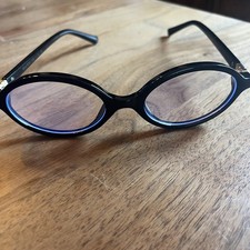 Miu Miu Eyewear-Stylish Fashionable Designer Glasses Black Oval Frame-No Box