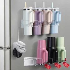 Magnetic Cup Holder for Stanley Cup 40 oz,2 pack Water Bottle Organizer for R...