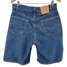 Vintage Levis 550 Relaxed Fit Denim Shorts Mens 32 X 11 Blue Made in USA 90s