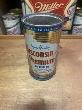 Wisconsin Premium flat top beer can Fox Head Brewing Co Waukesha WI Old