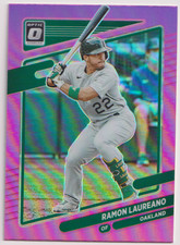 2021 Donruss Optic Pink Prizm #150 Ramon Laureano Oakland Athletics