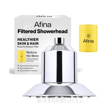 Afina Filtered Shower Head - High Pressure Rain Shower System, Removes 99% Ch...