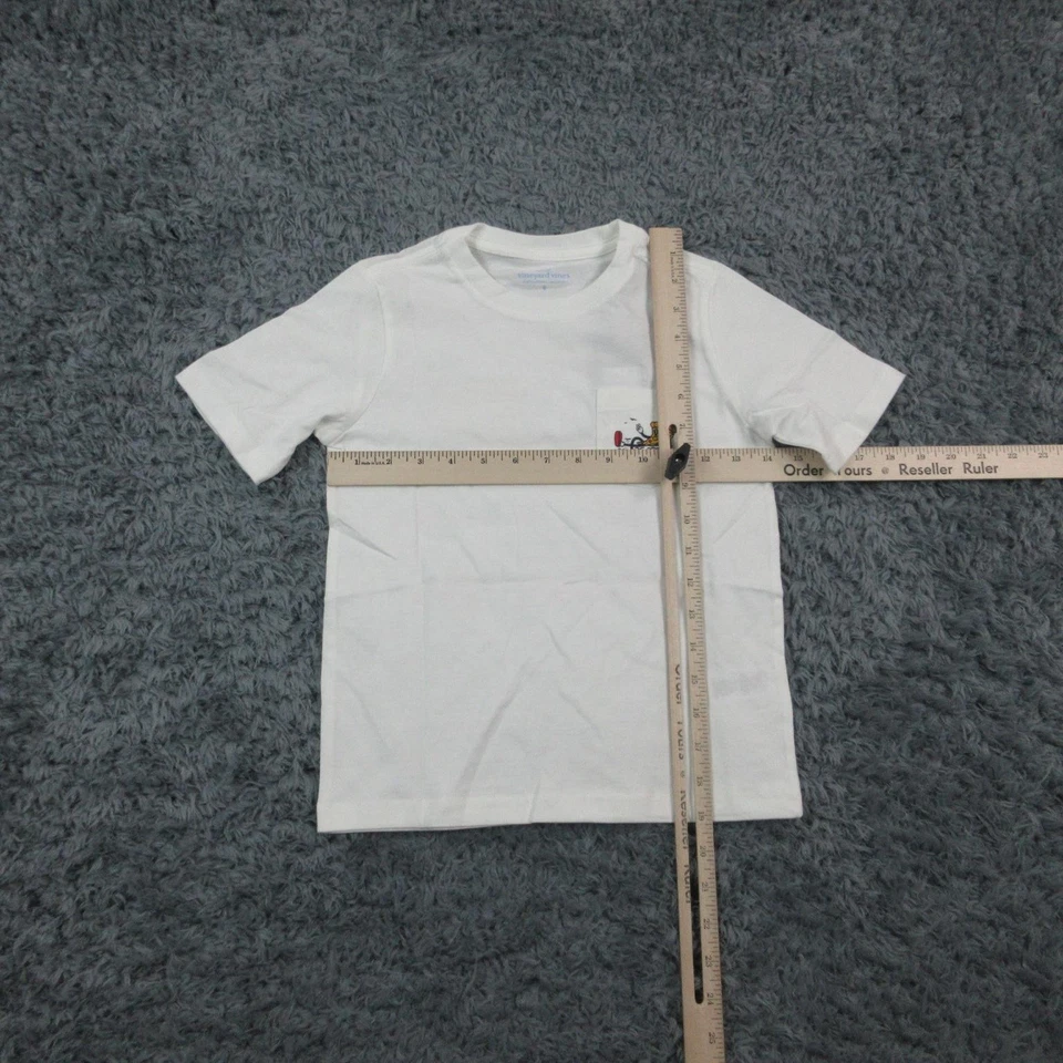 Camisa Vineyard Vines Juvenil 6 Blanca Caliente N' Fresca Pizza Gráfica Bolsillo Camiseta Niños Foto 3 de 4