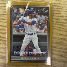 2022 Panini Three and Two Brennen Davis Prospects 04/25 Cubs #P-39