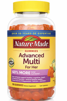 Nature Made Advanced Multi For Her Gummies 195 Ct Multivitamin Gummies Exp 07/26
