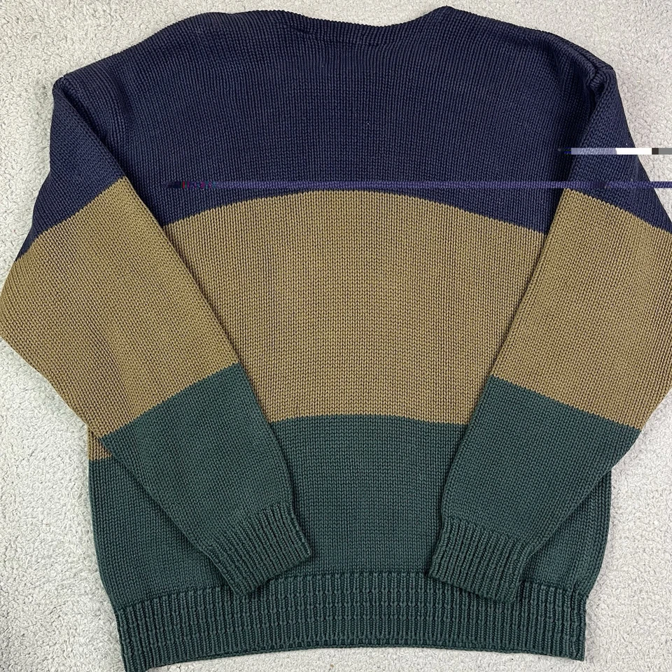 Vintage 90s GAP Sweater Mens S Multicolor Preowned Colorblock Pullover Jumper - Image 3 of 4