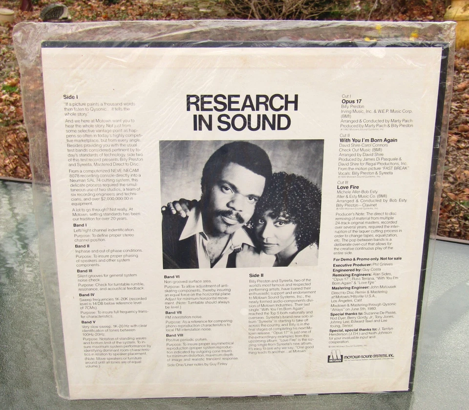 1980 Motown Sound System Inc. Research In Sound LPN Album Funk Soul SEALED Look - Image 2 of 2