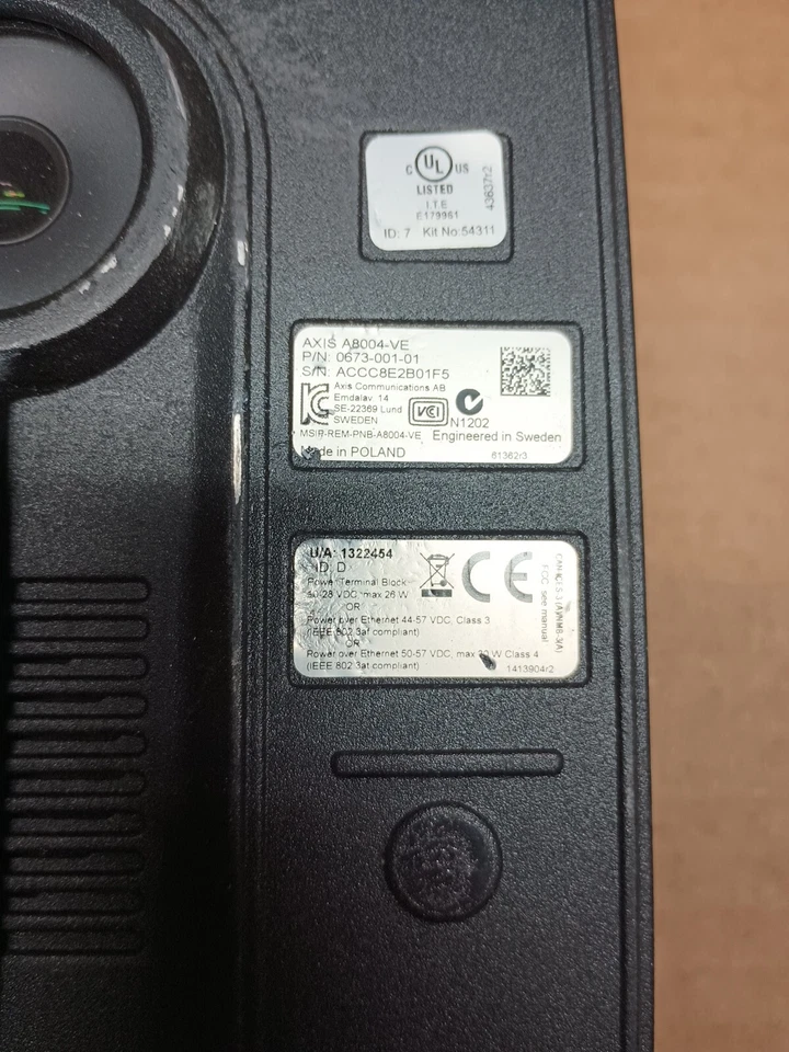 AXIS A8004-VE NETWORK VIDEO DOOR STATION (0673-001) For Parts Repair  - Image 2 of 4