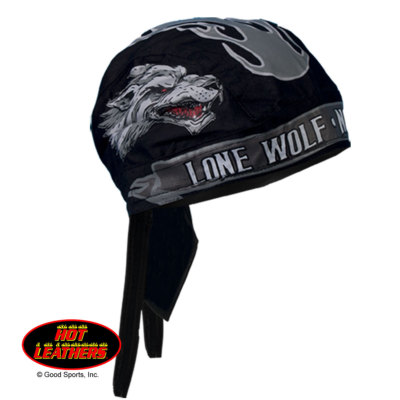 Lone Wolf No Club Grey Premium Head Wrap Sweatband Durag Mesh Lined Interior