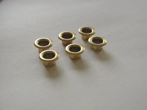 .261" ID Plain Brass Tuner Bushings Large Flange 1/4" Kluson DeLuxe