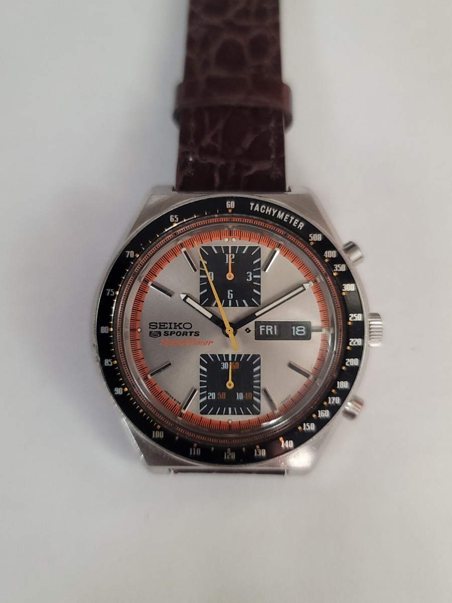 Vintage Seiko Speed 5 Sports Chronograph Kakume Day Date Watch