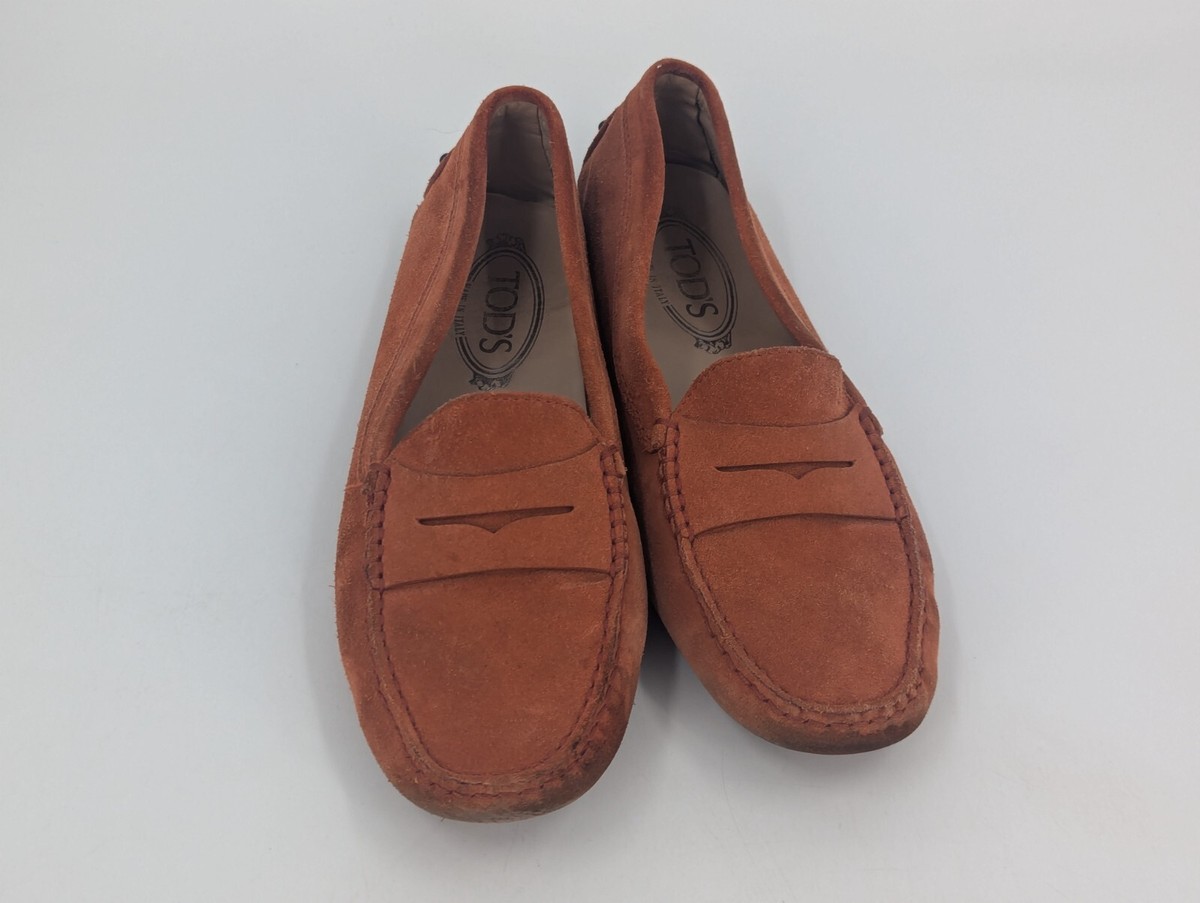 Tod\'s Gommino moccasins Orange Leather Loafers Sz 10.5 Tod main image 4