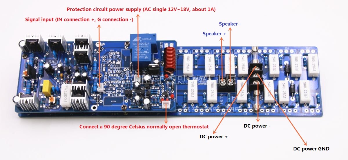1500W HiFi TTC5200 TTA1943 Mono Power Amplifier Board High