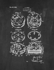 Dog Bed Patent Print Chalkboard