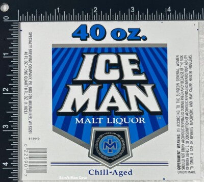 Ice Man Malt Liquor Label - WISCONSIN