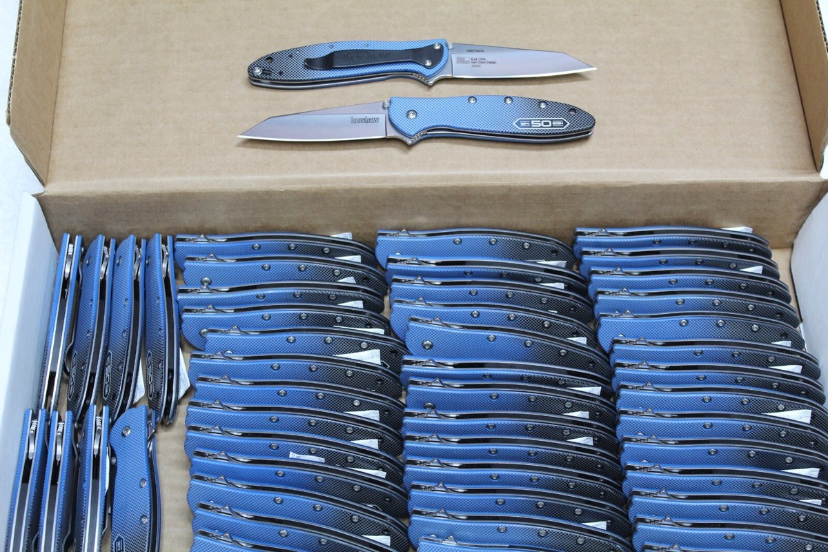 Kershaw FRANKENSTIEN Leek Blue, 1660TWHS, 50th Anniversary Logo