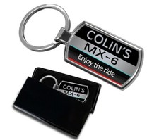 PERSONALISED MAZDA MX-6 KEYRING NAME METAL KEYRING GIFT