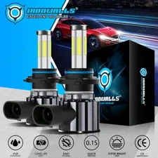 6-Sides 9006 LED Headlight Bulb Conversion Kit Low Beam White Super Bright 6500K