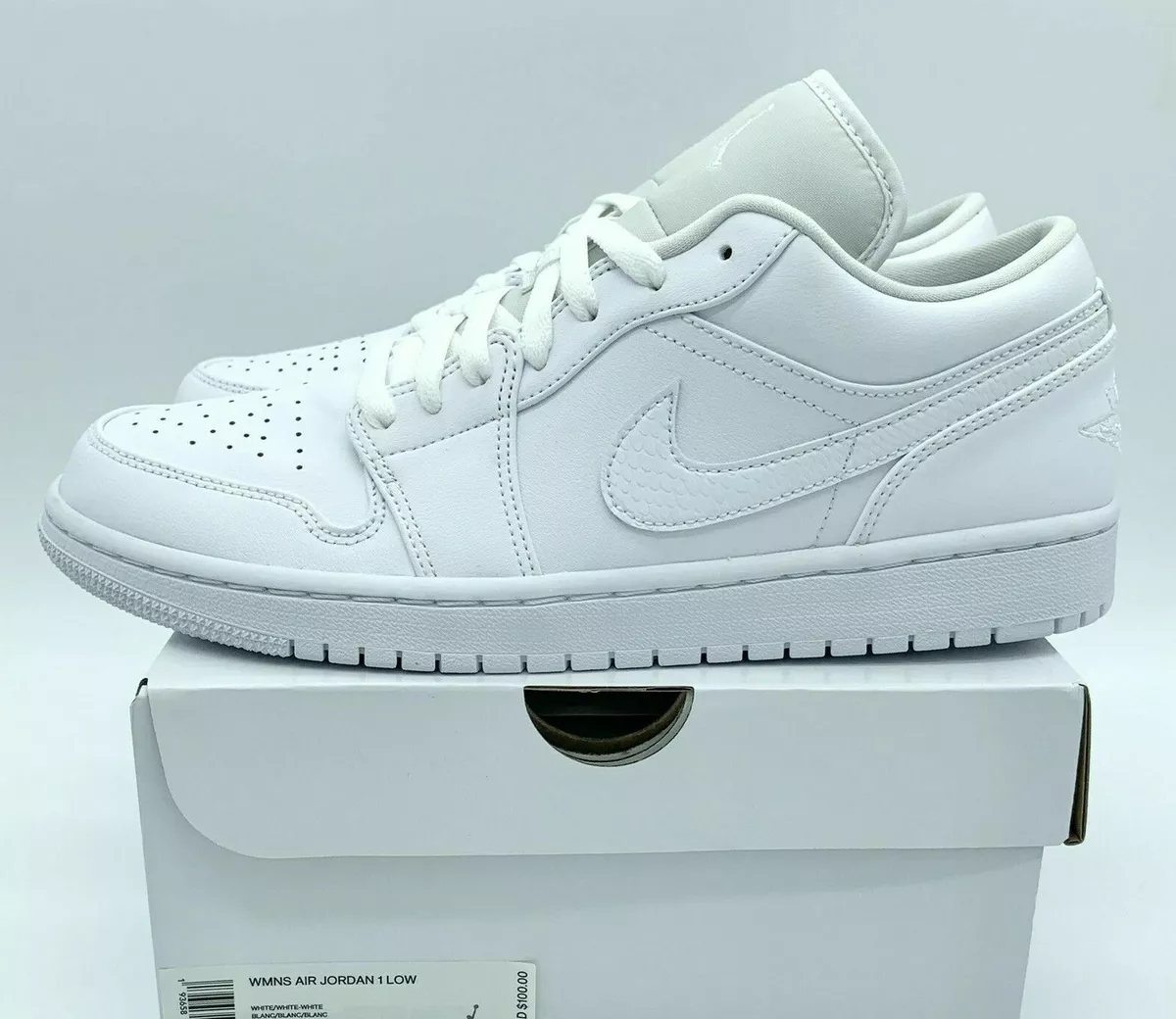 WMNS Nike Air Jordan 1 Low 5-12 White AO9944-111 | eBay