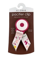Jj Cole Pacifier Clip, Pink Flutter
