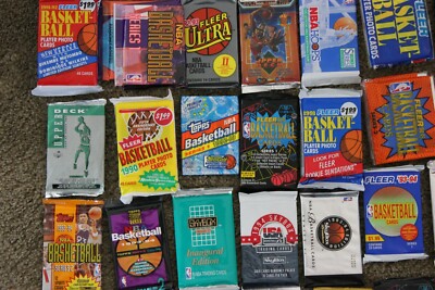 Estate Sale - Lot of 55 vintage NBA Basketball Cards in Factory