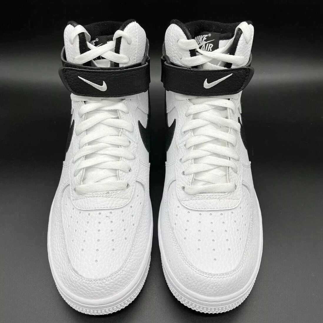 Nike Air Force 1 High '07 Shoes Retro White Black Strap CT2303-100 Mens Size