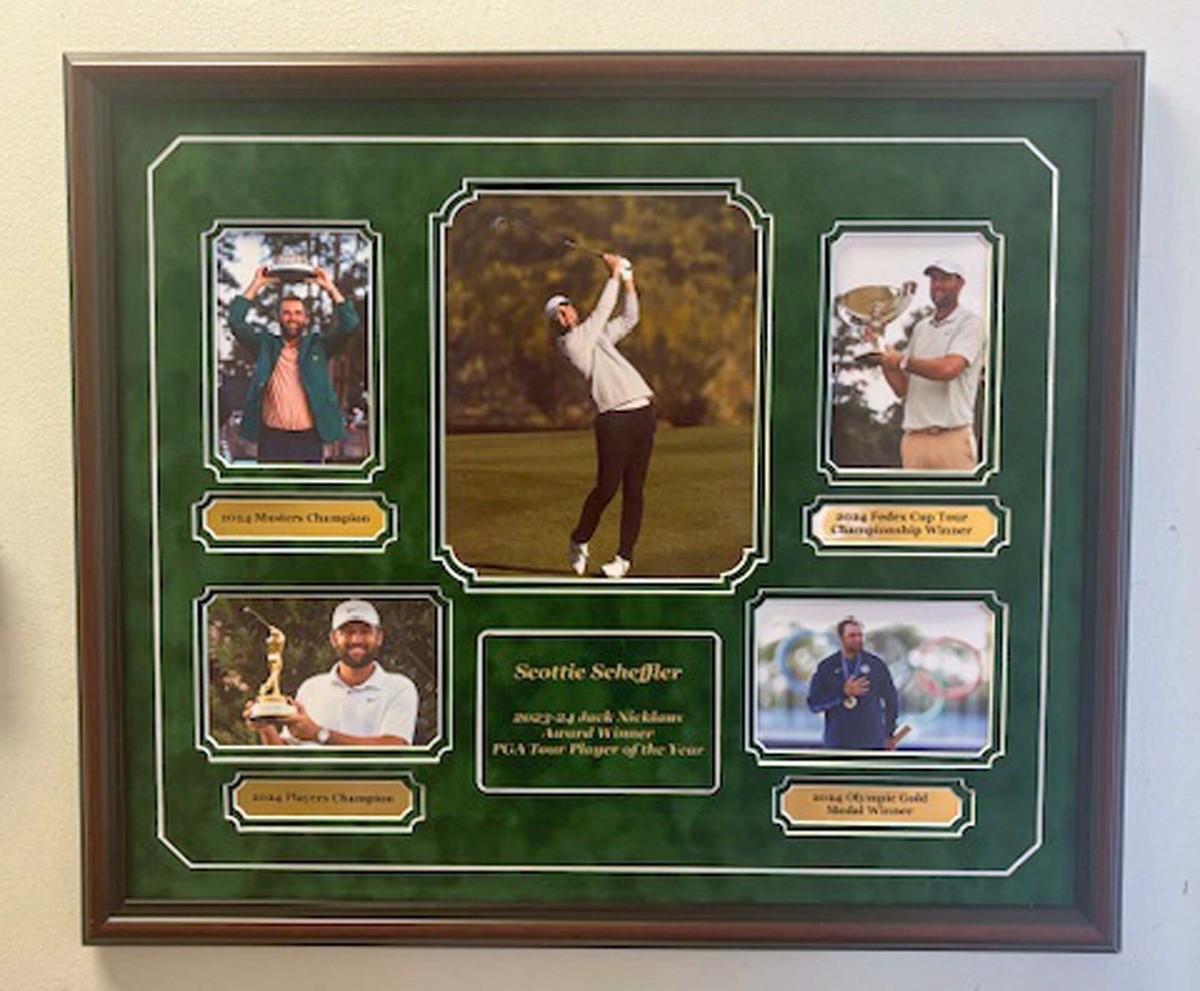 Scottie Scheffler 2024 Player of the Year multi photo framed