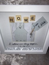 First Home, new home, Handmade Box Frame 🏡 Personalised Gift