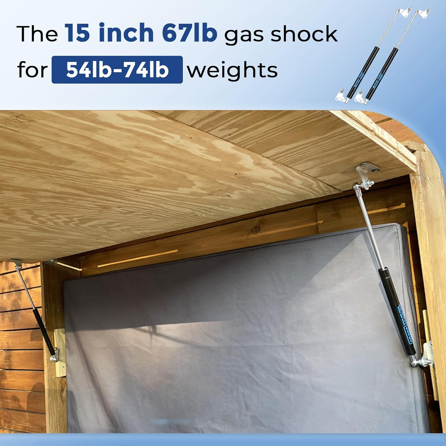 15 Inch Lift Support Struts Gas Spring Shocks 300 N/67 LB per Prop for