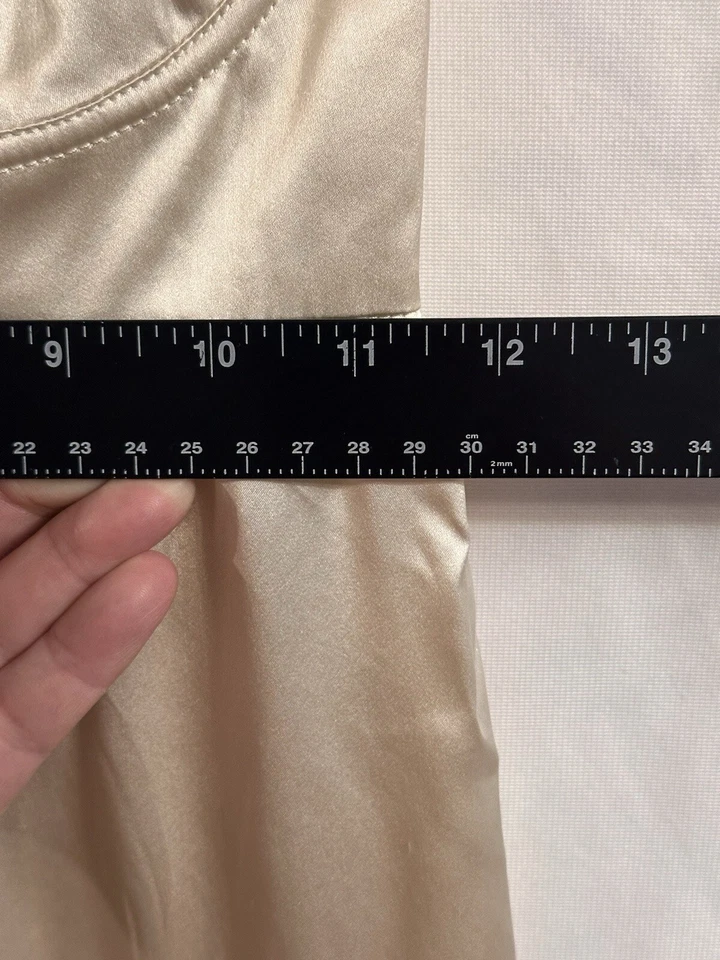 Mini Vestido de Fiesta de Cóctel Venus Dorado Metálico 100% Seda Talla 4 Foto 4 de 4