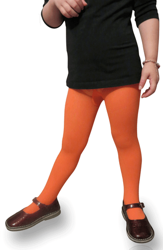 Girls Colored Tights Costume Dance Tights Orange - Picture 1 of 2